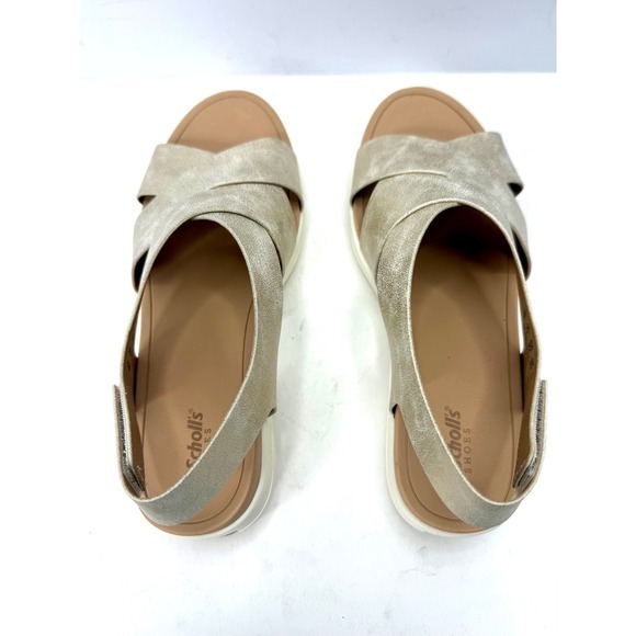 Dr. Scholl's Women's Time Off Sea Slingback Wedge Sandals Gold Size 8.5M NWT - Picture 7 of 8